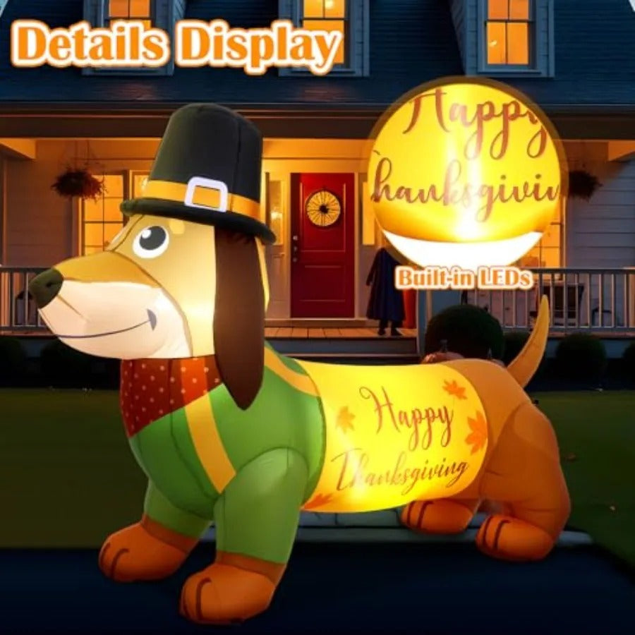 Happy Thanksgiving Dachshund Dog Inflatable