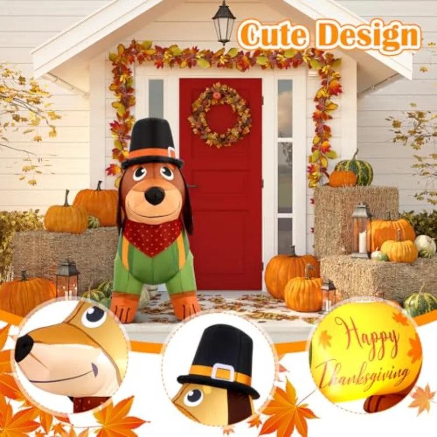 Happy Thanksgiving Dachshund Dog Inflatable