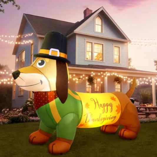Happy Thanksgiving Dachshund Dog Inflatable