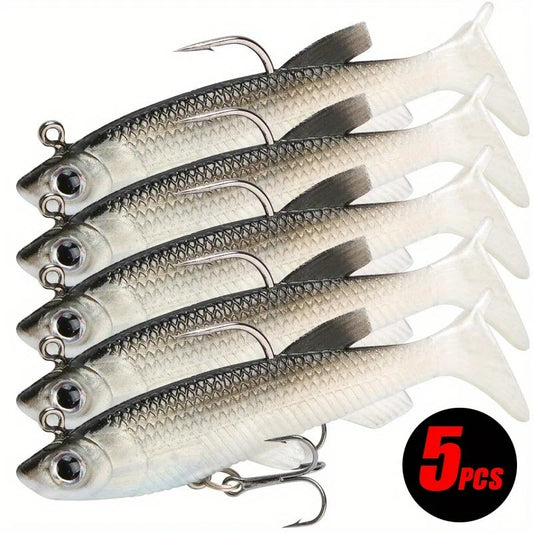 5Pcs Realistic Soft Bait-8Cm