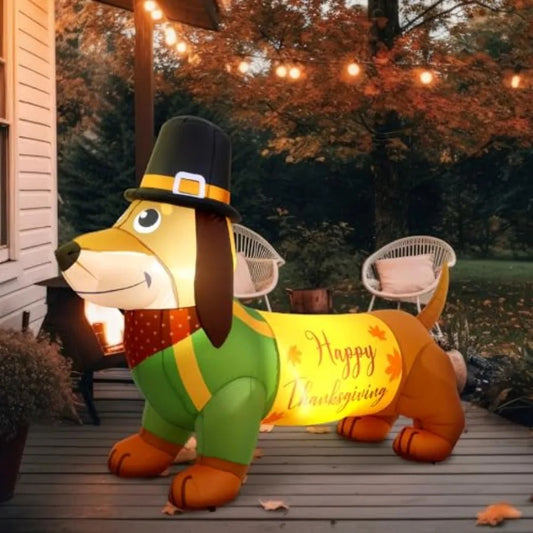 Happy Thanksgiving Dachshund Dog Inflatable